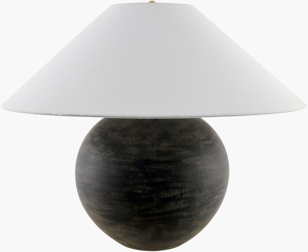 Livabliss Saint Martin Ceramic Base Table Lamp with Wide Linen Shade for Living Room Decor GASM-001