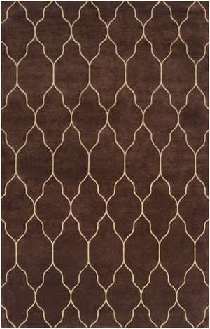 Surya Gates Handmade 2' X 3' Wool Rug - Exquisite Indian Craftsmanship For Timeless Home Elegance! Dark Brown Wool Gat1000-811