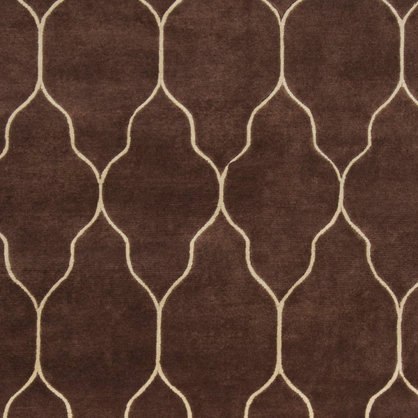 Surya Gates Handmade 2' X 3' Wool Rug - Exquisite Indian Craftsmanship For Timeless Home Elegance! Dark Brown Wool Gat1000-811