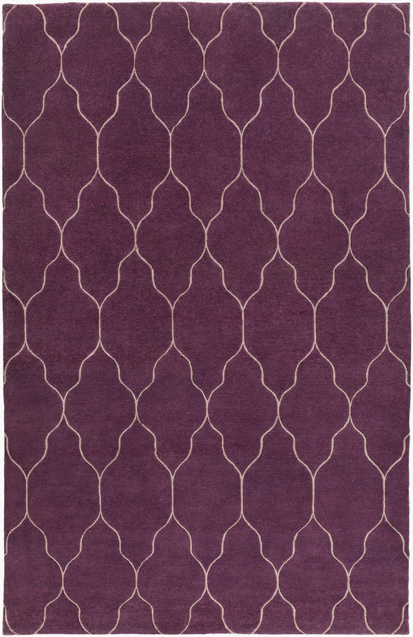 Surya Gates Handmade 2' X 3' Wool Rug - Exquisite Indian Craftsmanship For Timeless Home Elegance! Plum Wool Gat1011-811