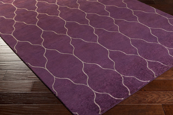 Surya Gates Handmade 2' X 3' Wool Rug - Exquisite Indian Craftsmanship For Timeless Home Elegance! Plum Wool Gat1011-811
