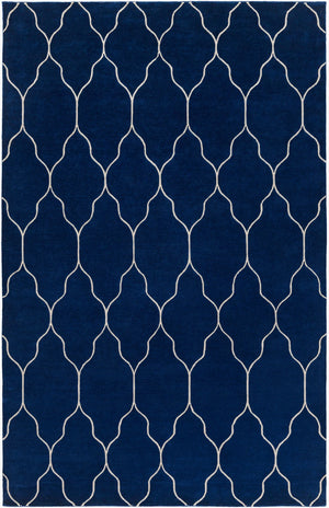 Surya Gates Handmade 2' X 3' Wool Rug - Exquisite Indian Craftsmanship For Timeless Home Elegance! Dark Blue Wool Gat1012-58