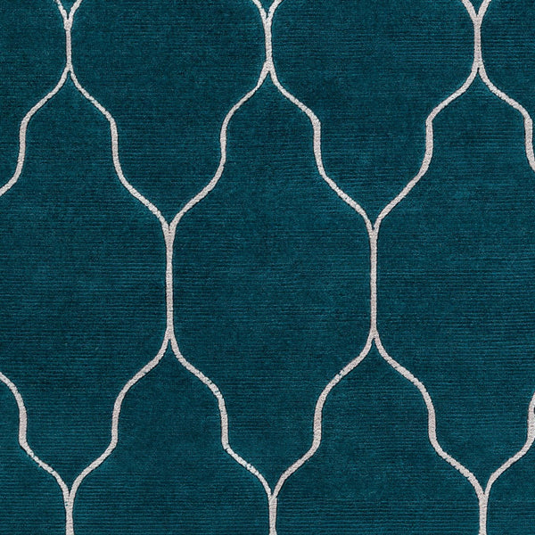 Surya Gates Handmade 2' X 3' Wool Rug - Exquisite Indian Craftsmanship For Timeless Home Elegance! Deep Teal Wool Gat1013-58