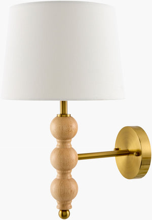 Livabliss Wiluna Hand-painted Metal Wall Sconce with Linen Shade for Industrial Rustic Rooms GATH-002