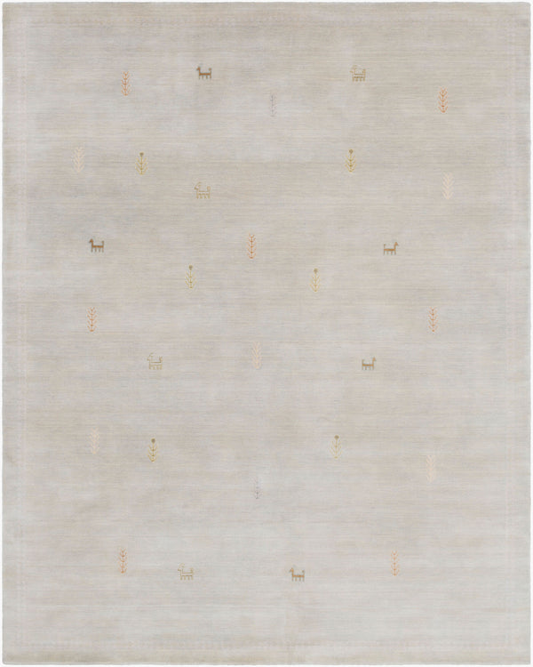 Surya Gava 2' X 3' Handmade Wool Rug - Elegant Indian Craftsmanship, Soft Medium Pile For Comfort & Style Light Sage Wool Gav5000-810