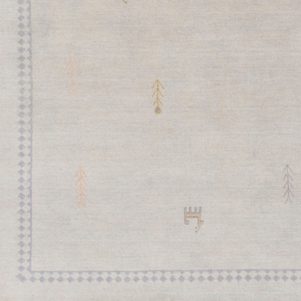 Surya Gava 2' X 3' Handmade Wool Rug - Elegant Indian Craftsmanship, Soft Medium Pile For Comfort & Style Light Sage Wool Gav5000-23