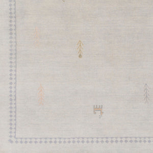 Surya Gava 2' X 3' Handmade Wool Rug - Elegant Indian Craftsmanship, Soft Medium Pile For Comfort & Style Light Sage Wool Gav5000-23