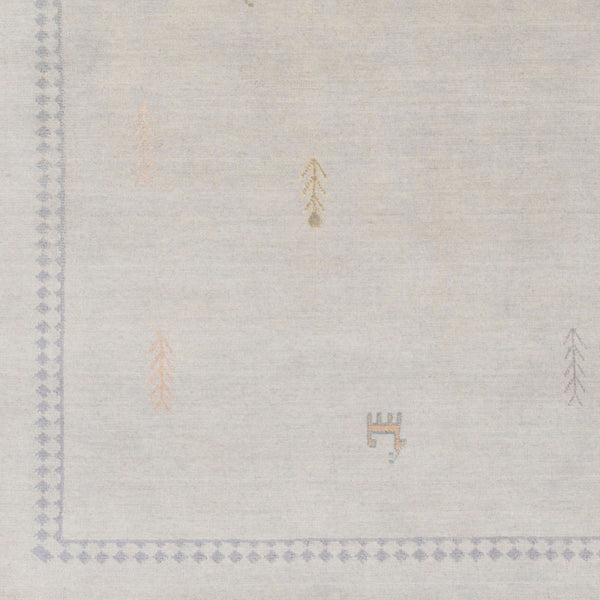 Surya Gava 2' X 3' Handmade Wool Rug - Elegant Indian Craftsmanship, Soft Medium Pile For Comfort & Style Light Sage Wool Gav5000-23