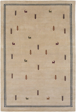 Surya Gava 2' X 3' Handmade Wool Rug - Elegant Indian Craftsmanship, Soft Medium Pile For Comfort & Style Wheat Wool Gav5003-576