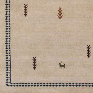 Surya Gava 2' X 3' Handmade Wool Rug - Elegant Indian Craftsmanship, Soft Medium Pile For Comfort & Style Wheat Wool Gav5003-576