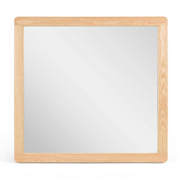Vig Furniture Modrest Gavin - Elegant Natural Ash Framed Mirror For Timeless Home Décor And Tranquil Spaces Oak  Vgvc-j2411-m-nat