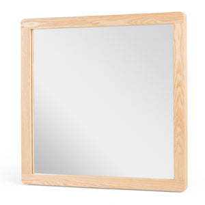 Vig Furniture Modrest Gavin - Elegant Natural Ash Framed Mirror For Timeless Home Décor And Tranquil Spaces Oak  Vgvc-j2411-m-nat