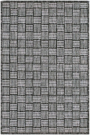 Livabliss Westport Geometric Polypropylene Outdoor Rug Machine Woven in Turkey for Patios Black, Medium G 2' x 2'11" GAWE2300-2211