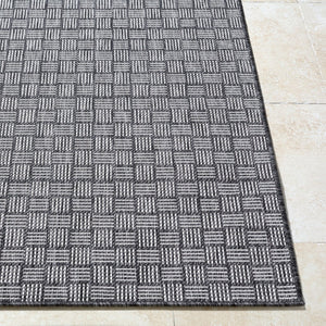 Livabliss Westport Geometric Polypropylene Outdoor Rug Machine Woven in Turkey for Patios Black, Medium G 5'3" x 7' GAWE2300-537
