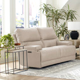 Parker House Whitman - Verona Linen - Powered By Freemotion Power Reclining Sofa And Loveseat Beige Top Grain Leather With Match (X) Mwhi-32ph-p25-vli