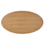 Homelegance By Top-Line Leroi Wood Oval Coffee Table Oak MDF