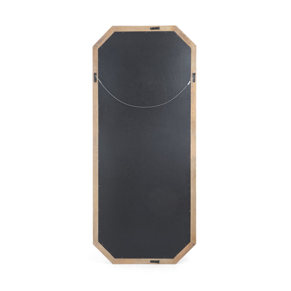 English Elm Christopher Knight Home® - WOOD Block Carved Leaner Mirror White 76x35 Rustic Handcrafted Frame Full-Length Accent Décor 67059.00