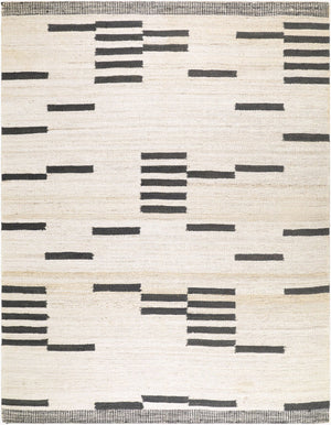 Livabliss Gabie Handwoven Jute Flatweave Rug Natural Fiber Artisan Crafted for Entryways Cream, Charcoal 9' x 12' GBE2301-912