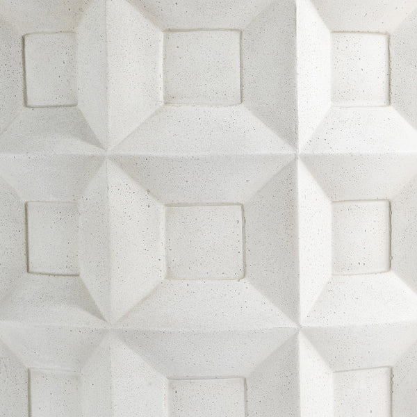 Bernhardt Bernhardt Prado Round Accent Table In Buff Finish — Cast Glass-Reinforced Concrete, Coffered Rustic Modern Elegance 324123C