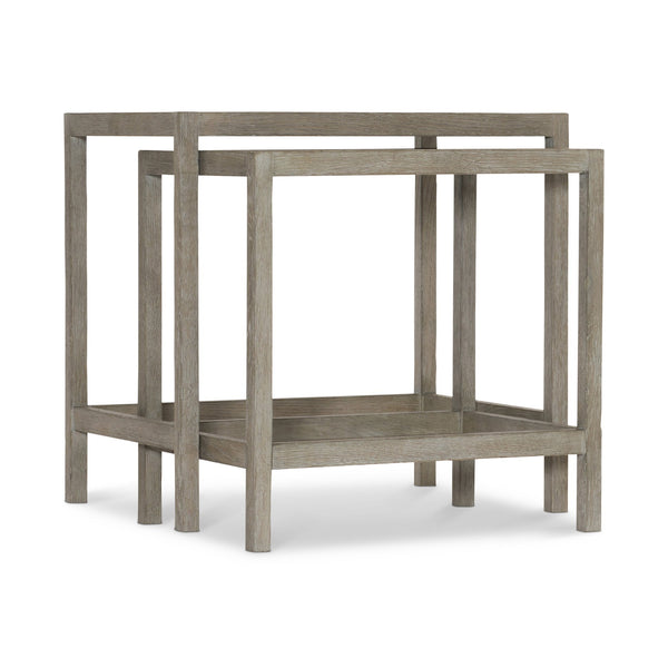 Bernhardt Bernhardt Albion Nesting Table Set — Wire-Brushed Cerused White Oak End Tables, Rustic-Elegant, Space-Saving Design 311031