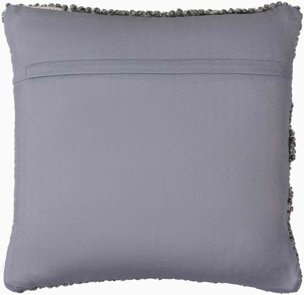 Surya Gabon 18"X18" Stylish Outdoor Accent Pillow - Durable Polyester, Easy Care, Modern Home Decor Gray Recycled Pet Yarn,Polyester Gbn001-2020