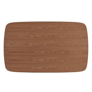 Homelegance By Top-Line Dakota Mid-Century Modern Tapered Dining Table Natural Rubberwood