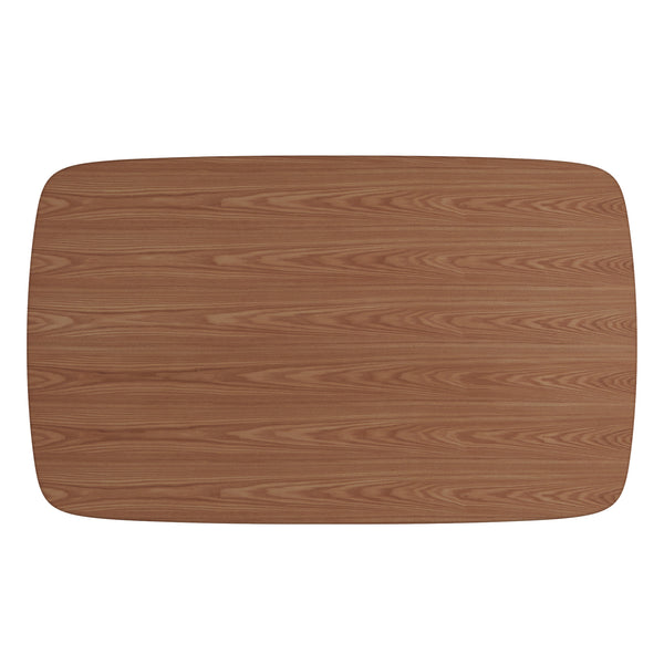 Homelegance By Top-Line Dakota Mid-Century Modern Tapered Dining Table Natural Rubberwood