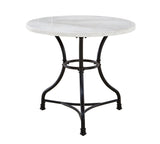 Steve Silver Claire White Marble Top Round CR340T