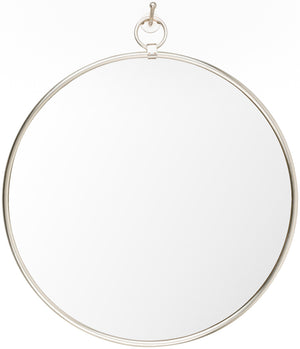 Globes GBS-001 36"H x 32"W x 1"D Accent Mirror GBS001-3632  Frame: Metallic - Silver Surya