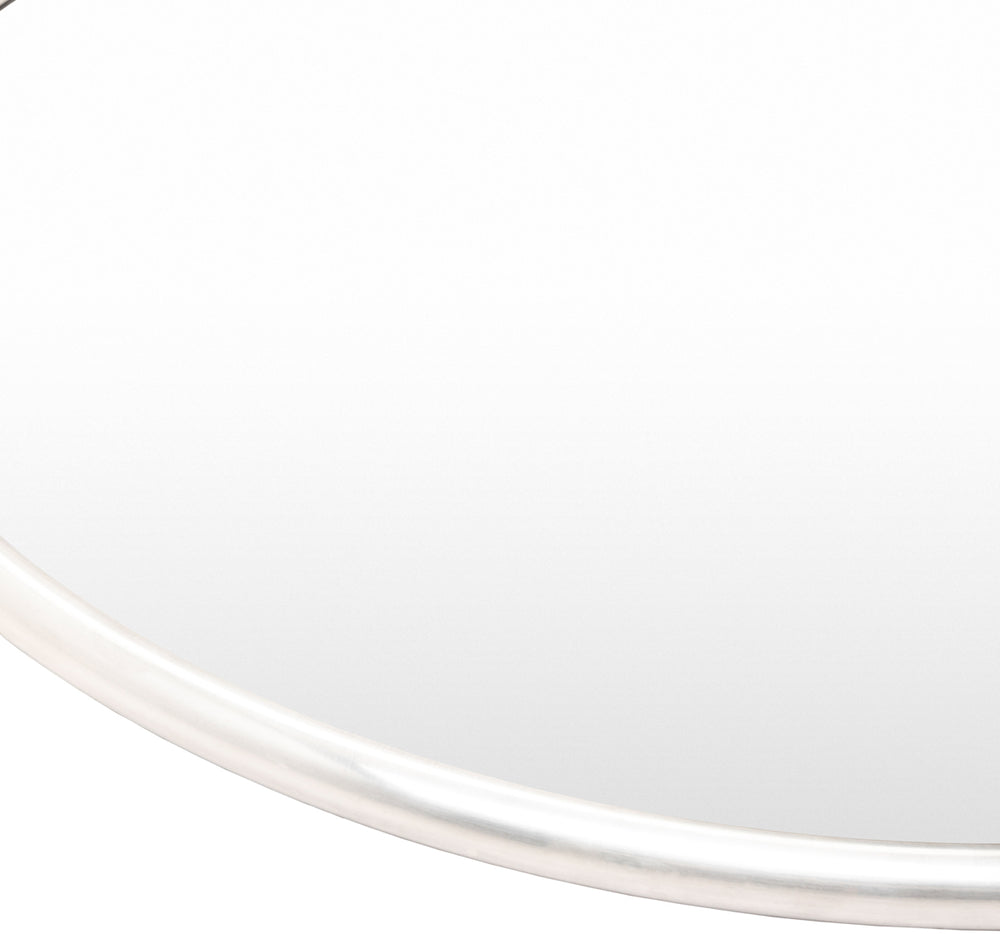 Globes GBS-001 36"H x 32"W x 1"D Accent Mirror GBS001-3632  Frame: Metallic - Silver Surya