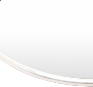 Globes GBS-001 36"H x 32"W x 1"D Accent Mirror GBS001-3632  Frame: Metallic - Silver Surya