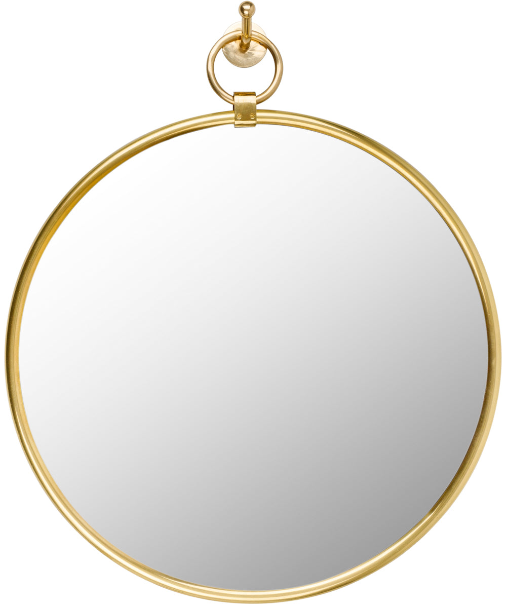 Globes GBS-002 27"H x 23"W x 1"D Accent Mirror GBS002-2723  Frame: Metallic - Gold, Metallic - Silver Surya