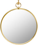 Globes GBS-002 27"H x 23"W x 1"D Accent Mirror GBS002-2723  Frame: Metallic - Gold, Metallic - Silver Surya