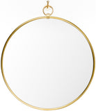 Globes GBS-002 36"H x 32"W x 1"D Accent Mirror GBS002-3632  Frame: Metallic - Gold, Metallic - Silver Surya