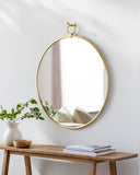 Globes GBS-002 36"H x 32"W x 1"D Accent Mirror GBS002-3632  Frame: Metallic - Gold, Metallic - Silver Surya