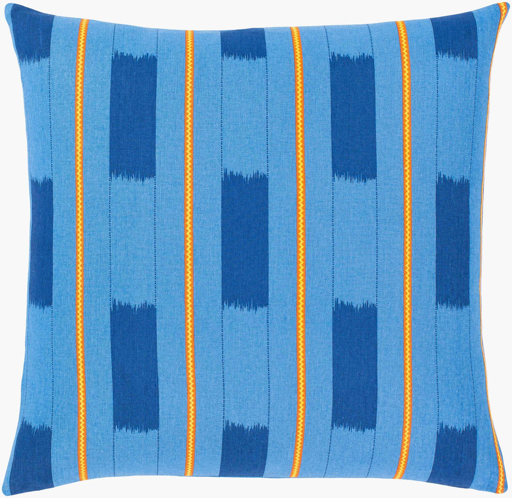 Surya Global Brights Gbt-001 18" Cotton Accent Pillow - Luxurious Comfort & Vibrant Style For Your Home Sky Blue Cotton,Cotton Gbt004-1818