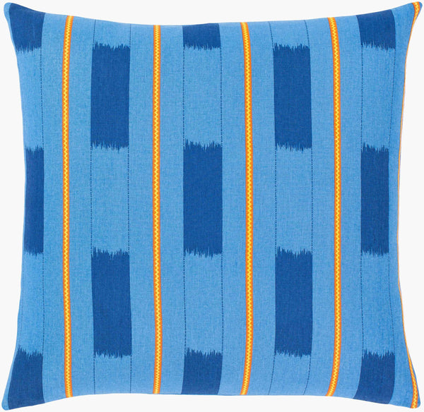 Surya Global Brights Gbt-001 18" Cotton Accent Pillow - Luxurious Comfort & Vibrant Style For Your Home Sky Blue Cotton,Cotton Gbt004-1818