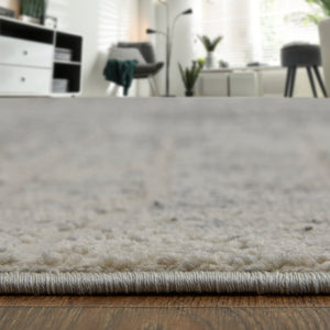 Feizy Rugs Kano Abstract Low Pile Area Rug - Distressed Design, Stain & Water Resistant, Ideal For Pets & Homes Black,Gray,Ivory Polypropylene,Polyester 86439lifivygrya08