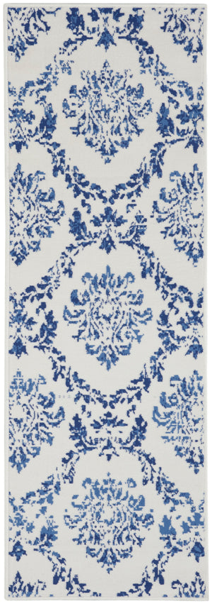 Nourison Whimsicle WHS01 Machine Made Power-loomed No Border Indoor Only Farmhouse  Rug Ivory Navy, Ivory Navy 100% Polypropylene 99446830562