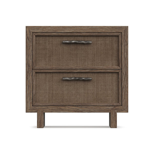 Bernhardt Bernhardt Rustic Modern Casa Paros Nightstand With Woven Drawer Fronts, Soft-Close Drawers & Usb Charging 317219