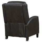 Parker House Vermont - Slate Noire Manual Pushback Recliner Gray Top Grain Leather With Match (X) Mvmt#812-slno