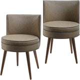 Gabby GBY-001 30"H x 20"W x 24"D, 30"H x 20"W x 24"D Dining Chair GBY001-SET  Upholstery: Brown; Base: Tan Surya