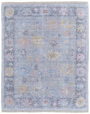 Feizy Rugs Caldwell Handwoven Wool & Viscose Area Rug – Transitional Bohemian Floral Design For Elegant Spaces Blue,Yellow,Orange Wool,Viscose 8798979fblumltf50