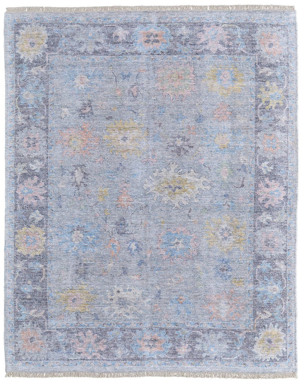 Feizy Rugs Caldwell Handwoven Wool & Viscose Area Rug – Transitional Bohemian Floral Design For Elegant Spaces Blue,Yellow,Orange Wool,Viscose 8798979fblumltf50