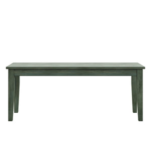 Homelegance By Top-Line Lorren Wood Dining Bench Green Rubberwood