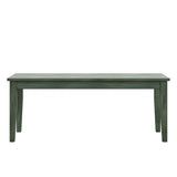 Homelegance By Top-Line Lorren Wood Dining Bench Green Rubberwood