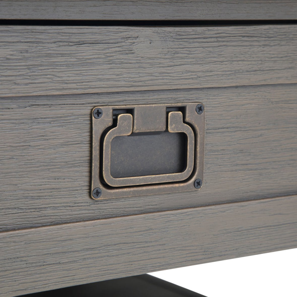 English Elm Monroe Square Coffee Table - Rustic Acacia With Storage, Farmhouse Grey Finish For Modern Living Spaces B136P158951