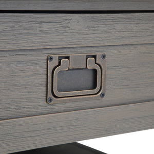 English Elm Monroe Square Coffee Table - Rustic Acacia With Storage, Farmhouse Grey Finish For Modern Living Spaces B136P158951