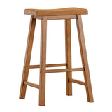 Barrett Saddle Seat 29-inch Bar Height Backless Stools (Set of 2)