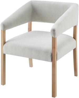 Grace GCE-001 30"H x 24"W x 24"D Dining Chair GCE-001  Upholstery: Cream; Base: Wheat Surya